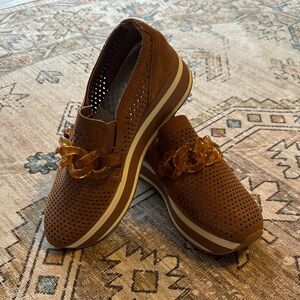 Dolce Vita Brown Perforated Women’s Slip-Ons